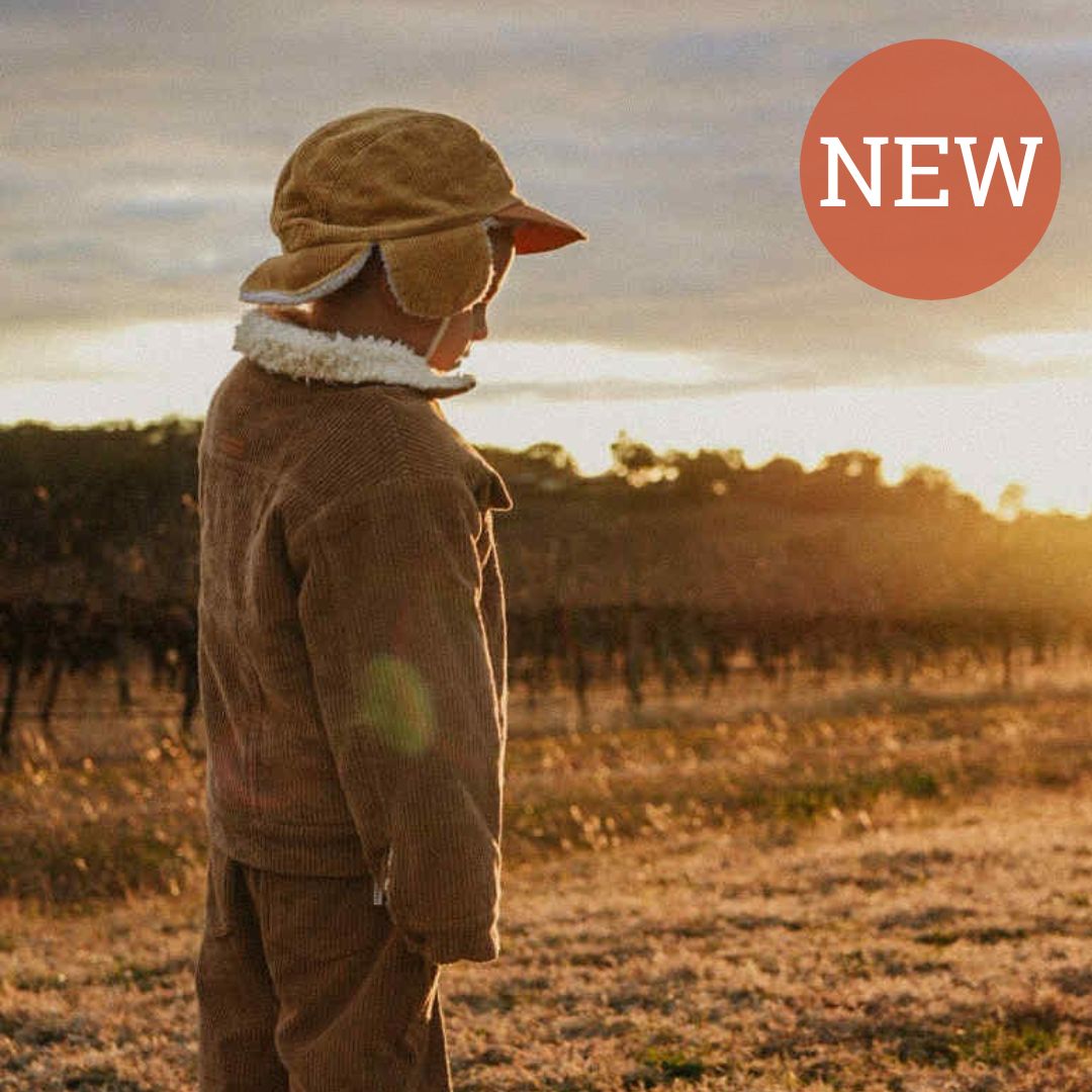 Kids Organic Cotton Corduroy & Sherpa Jacket