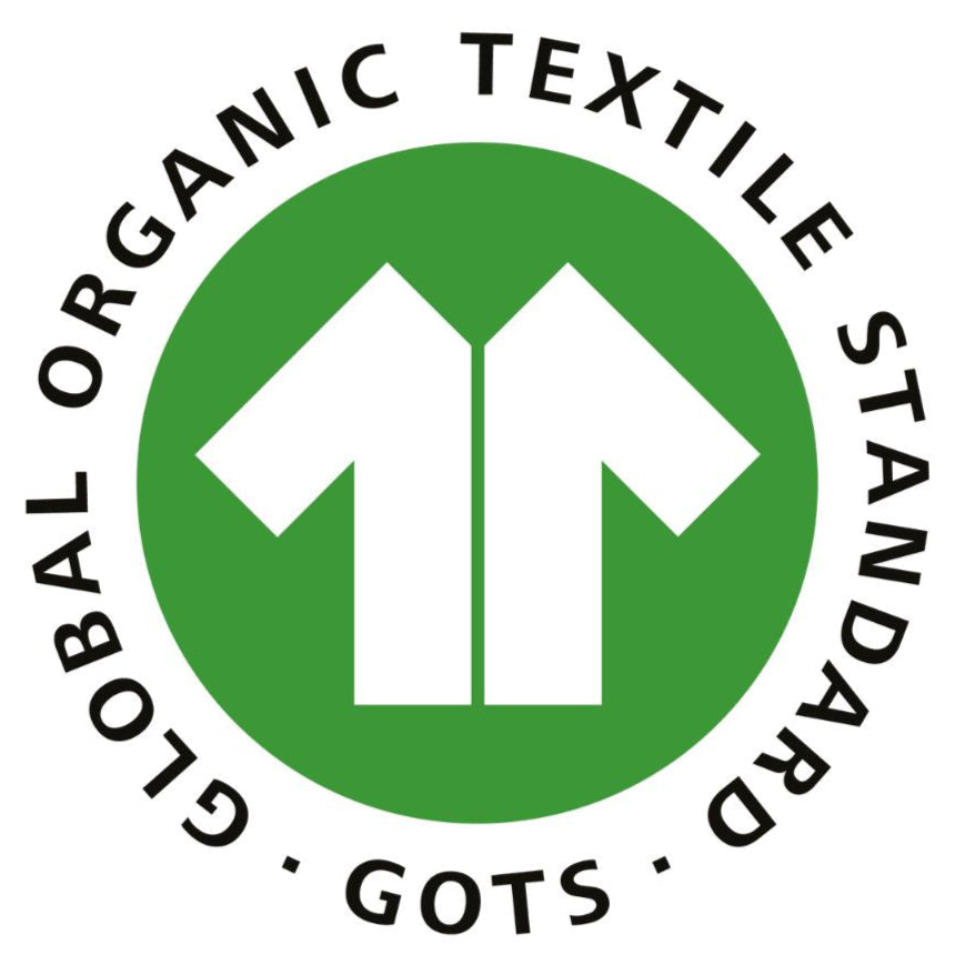 GOTS logo for organic cotton that korduroy kidz use on their clothing