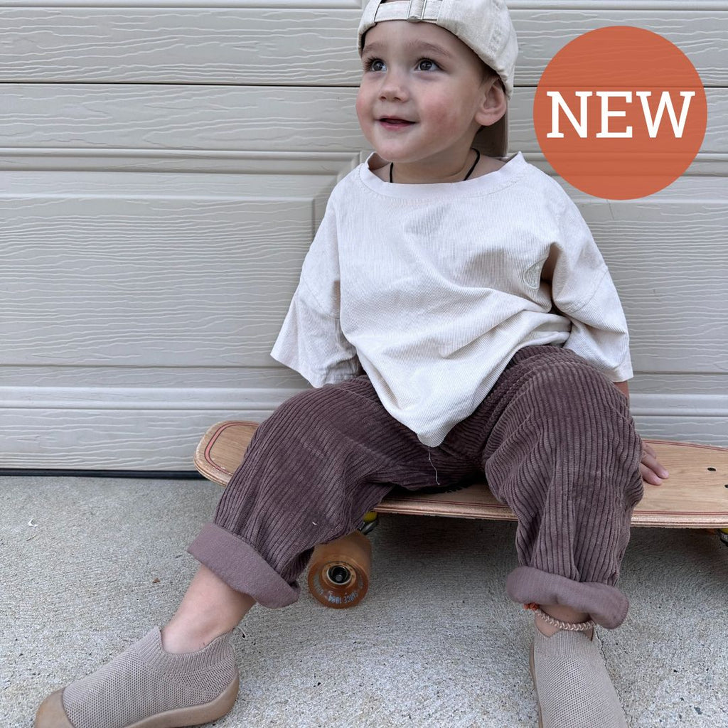 Kids & Toddlers Organic Cotton Corduroy Pants in Brown