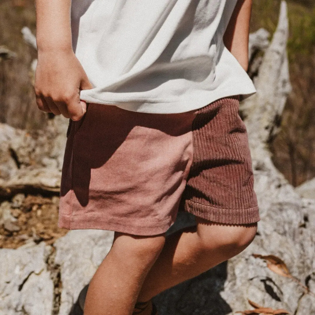 Kids Organic Cotton Corduroy & Denim Shorts Korduroy Kidz