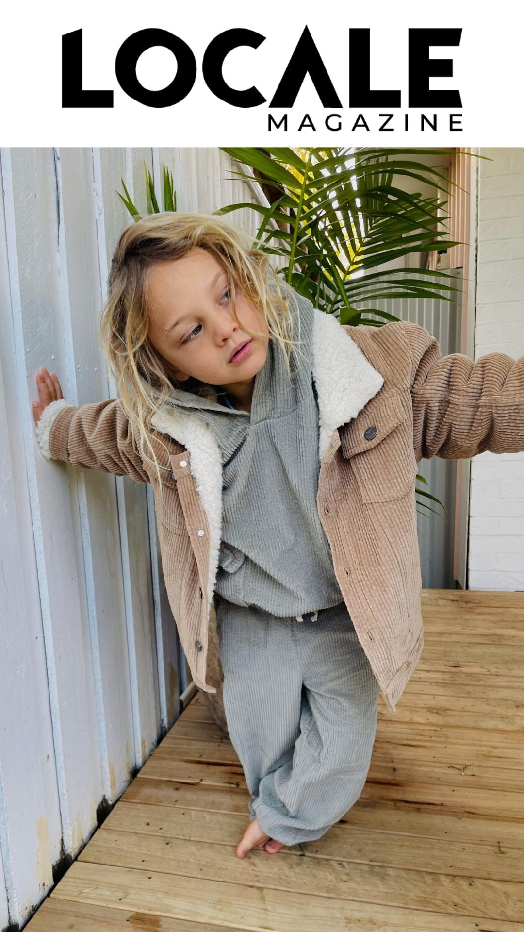 image locale magazine used for their published article on korduroy kidz. sustainable fashion for kids selling organic cotton corduroy for children