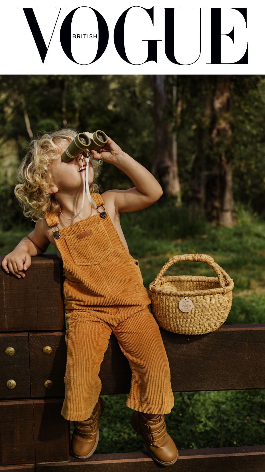 image vouge magazine used for their published article on korduroy kidz. sustainable fashion for kids selling organic cotton corduroy for children