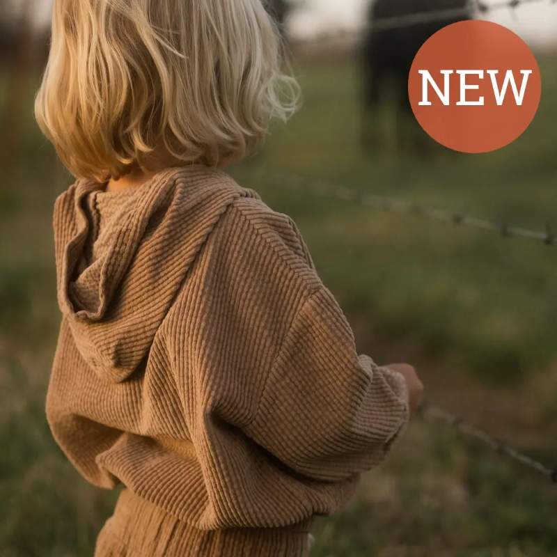 kids tracksuit corduroy tan - optimized
