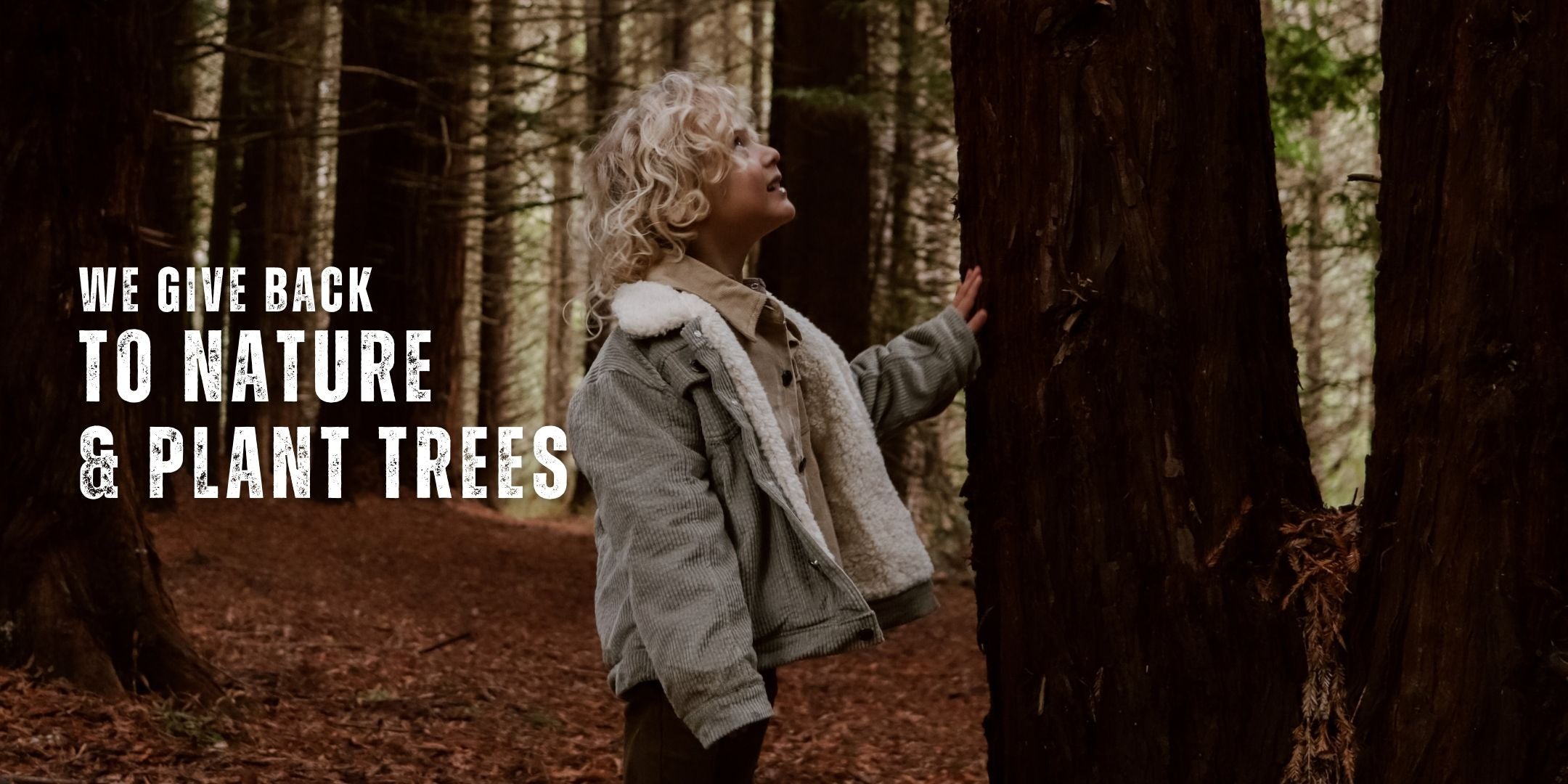 organic cotton corduroy and sherpa fleece jacket. Planting trees as a sustainable brand korduroy kidz