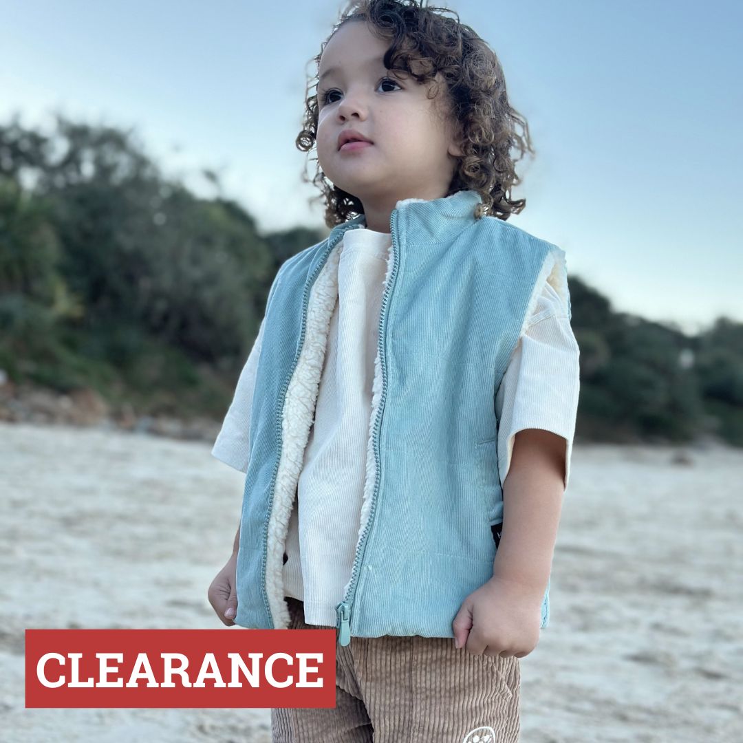 Kids Organic Cotton Corduroy & Sherpa Vest