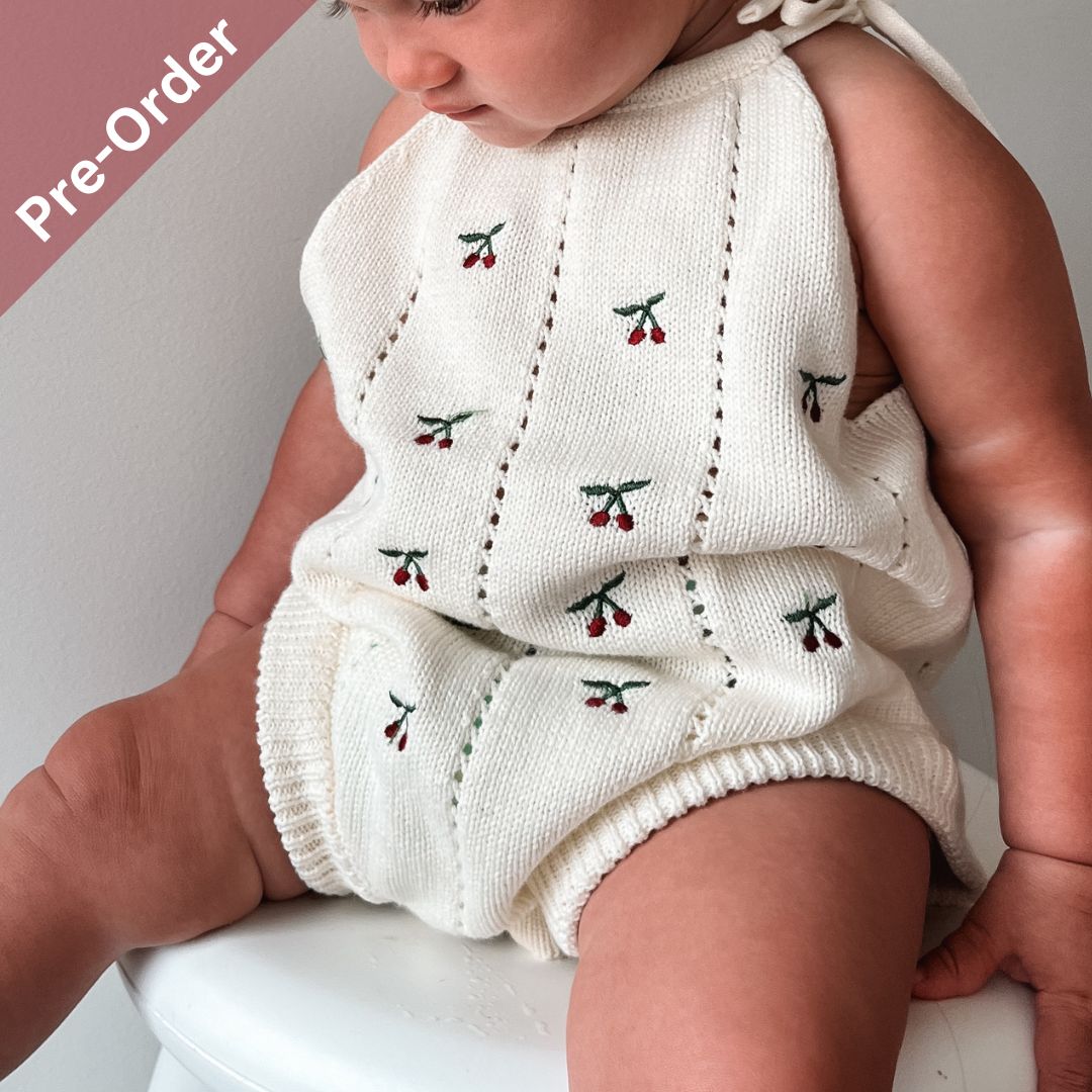 Organic Cotton Cherry Blossom Romper