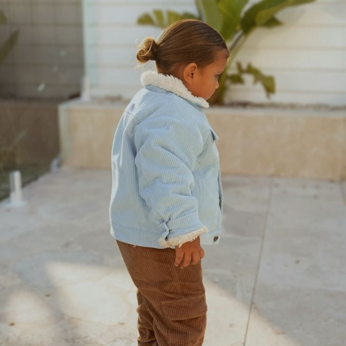 Kids Jacket Organic Cotton Corduroy & Sherpa Korduroy Kidz