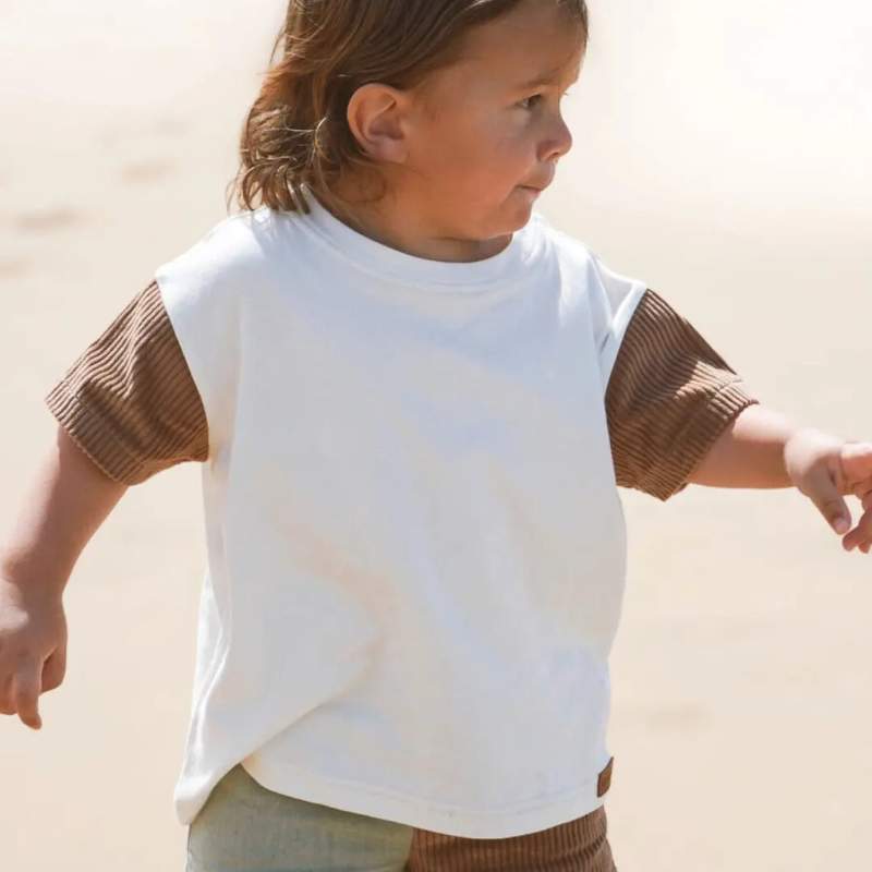 kids t-shirt corduroy tan - optimized